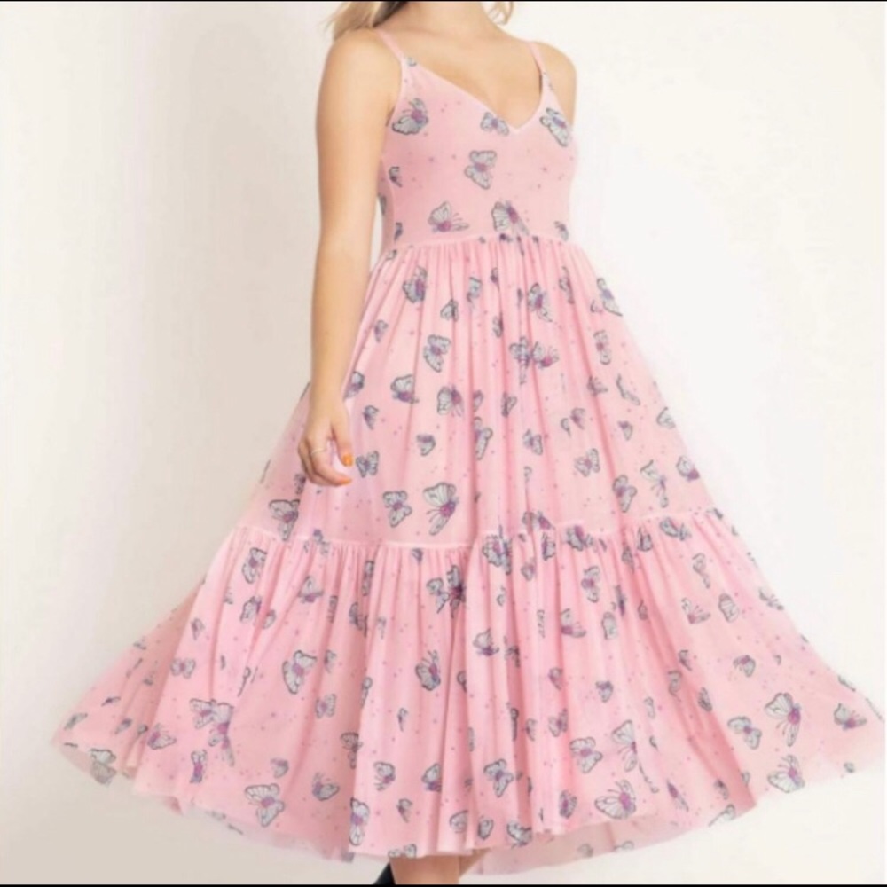 Blackmilk Maxi Butterfree 🦋 Pokemon Pink Dress